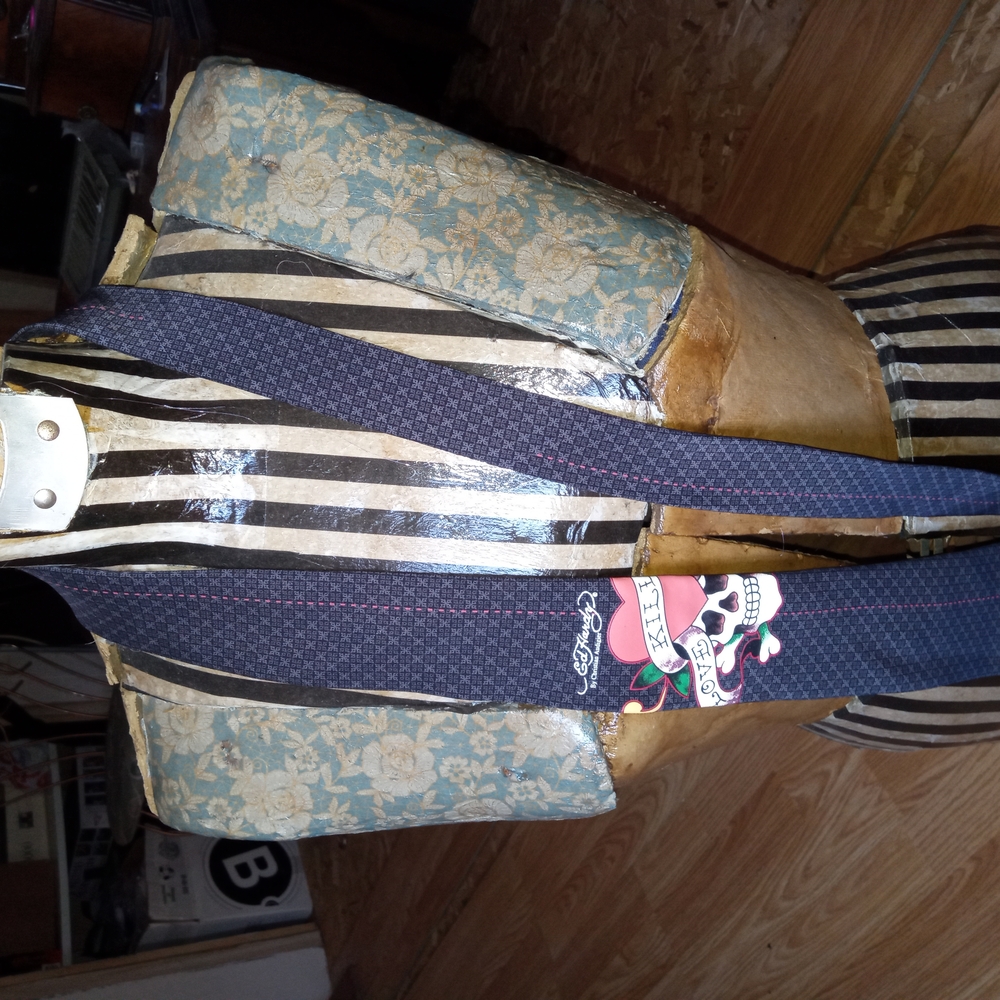 Ed Hardy Navy Skull Tie